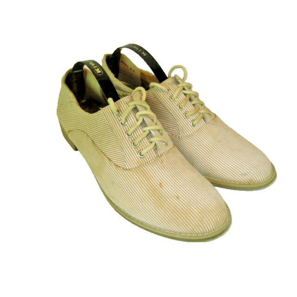 Womens Report Tan Seersucker Fabric Oxfords sz 8.5